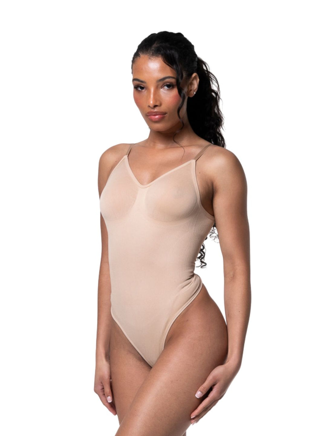 Stringbody met lage rug en shapingeffect