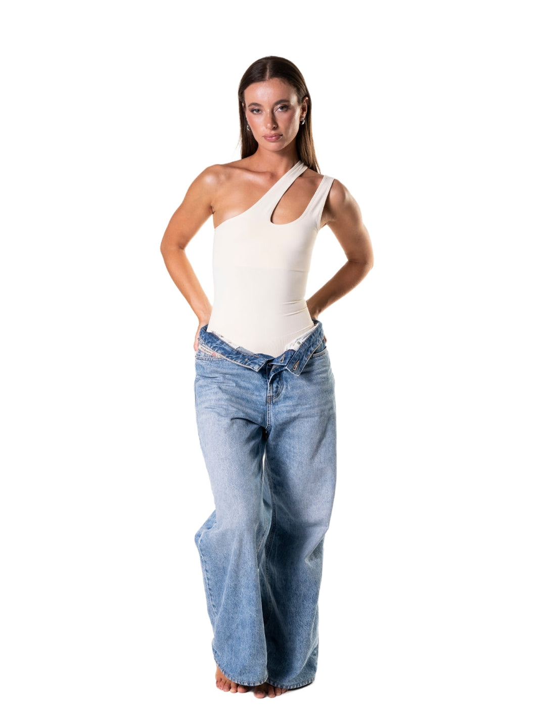 Corrigerende bodysuit met één schouder