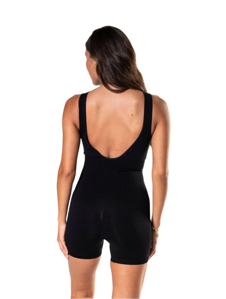 Bodysuit met ronde hals en lage rug